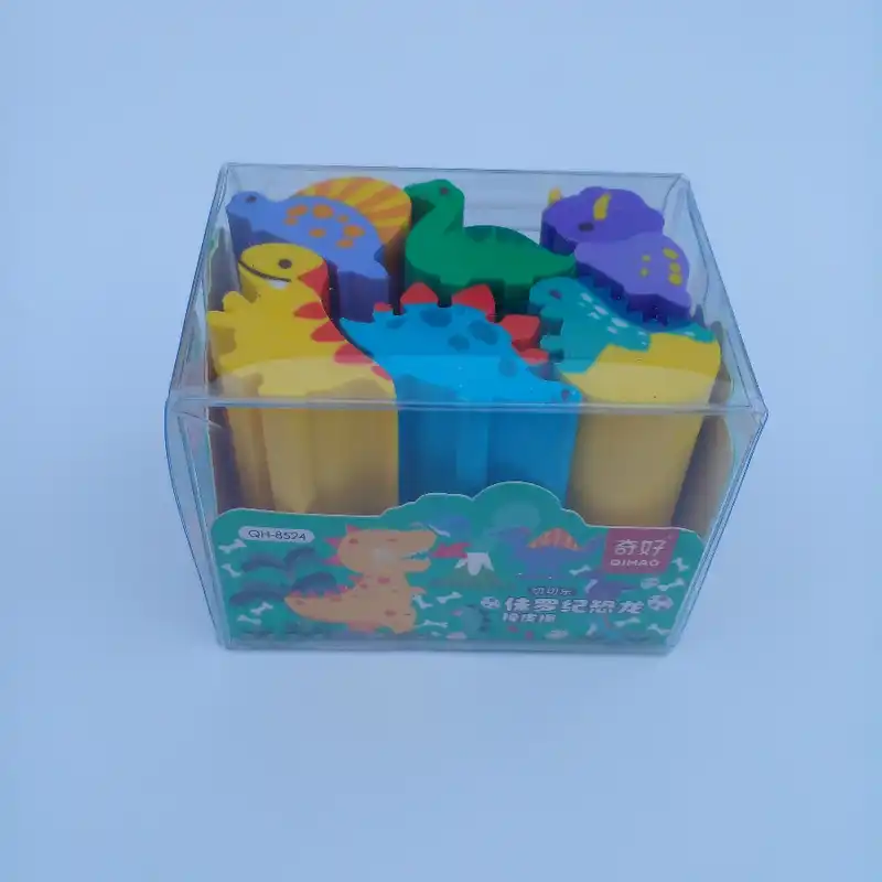 پاک کن کیو آی ها او مدل JUMBO طرح دایناسور بسته 6 عددی