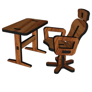 ماکت دکوری مدل میز و صندلی بازی مجموعه 2 عددی