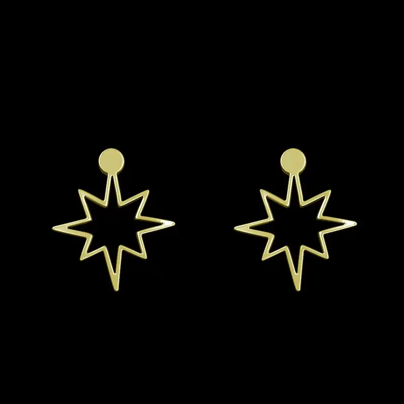 گوشواره طلا 18 عیار زنانه مدوپد مدل ستاره کد GA1-15419