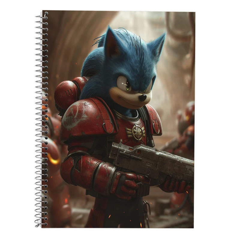 دفتر زبان 50 برگ مدوپد مدل دو خط طرح سونیک sonic کد DF13449