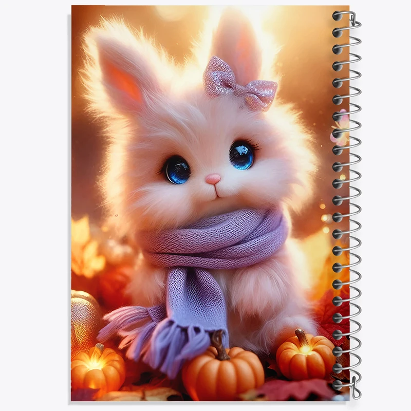 دفتر ژورنال نویسی 50 برگ خندالو مدل نقطه ای طرح خرگوش کیوت کد F5338