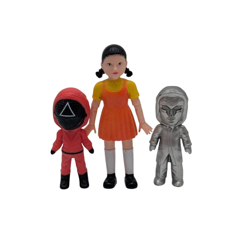 فیگور مدل اسکویید گیم مجموعه 3 عددی ارتفاع 10 سانتی‌متر