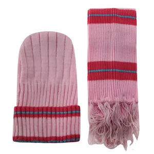 ست کلاه و شال گردن بافتنی بچگانه مدل HAT-03