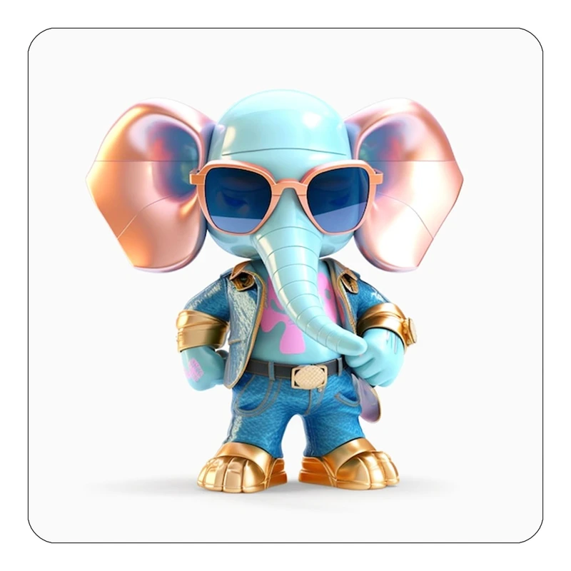 مگنت کاکتی طرح حیوانات کارتونی مدل mp27964