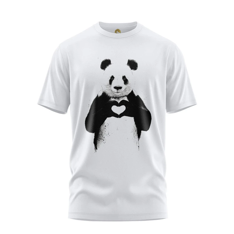 تی شرت آستین کوتاه مردانه هومرو مدل TW381 طرح پاندا