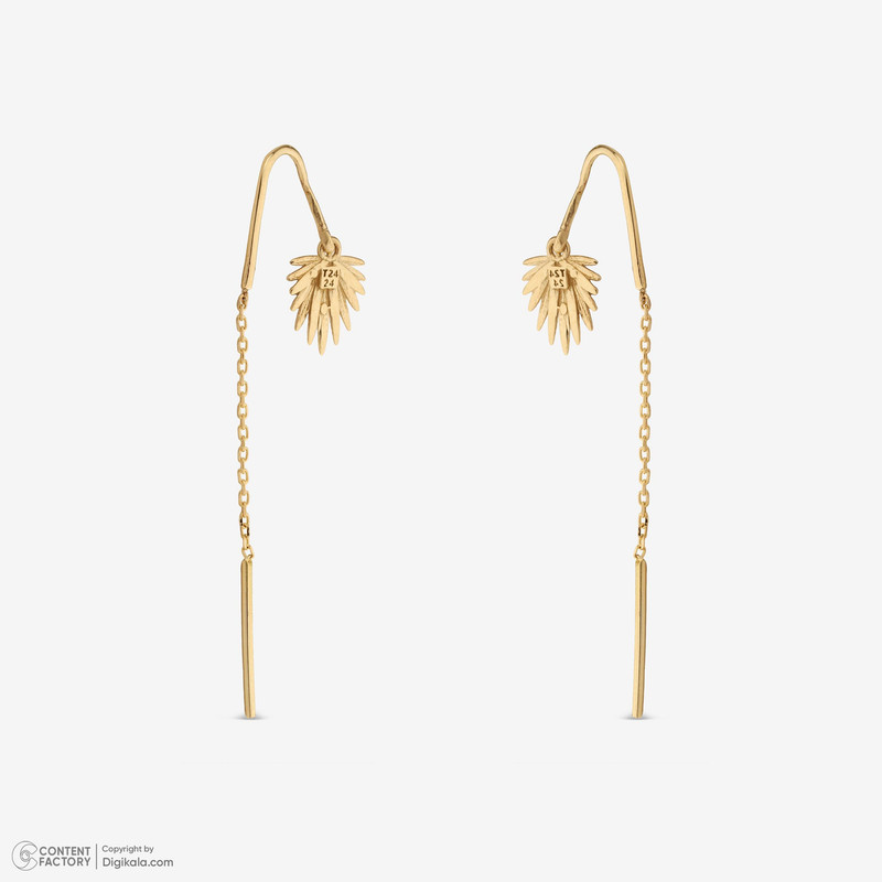 گوشواره بخیه‌ای طلا 18 عیار زنانه جواهری راز مدل 2412-38 - 6