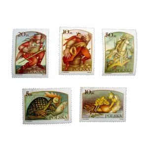 تمبر یادگاری مدل كارتوني كد c-909 مجموعه 5 عددي