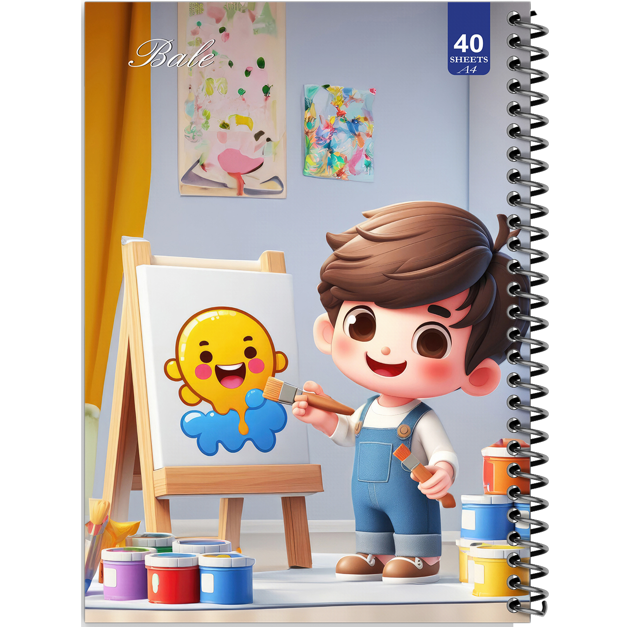 دفتر نقاشی 40 برگ انتشارات بله طرح پسرانه کد A4-K620