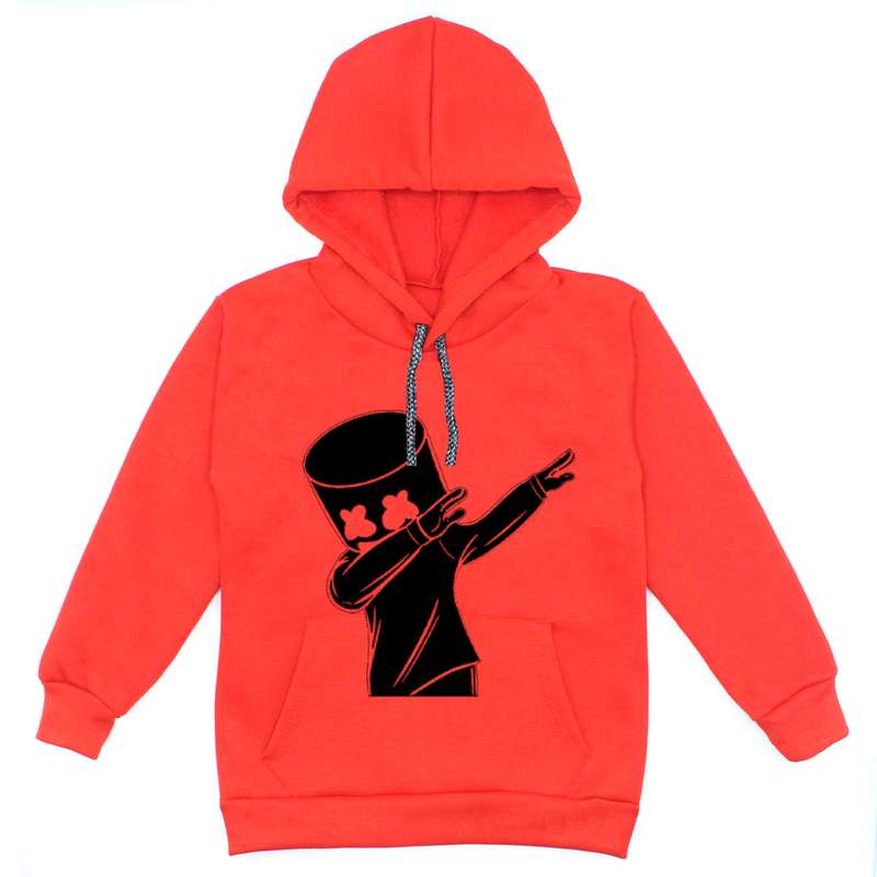 هودی پسرانه مدل مارشملو A23 رنگ قرمز