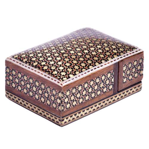 جعبه سکه خاتم کاری طرح ستاره کد TS75