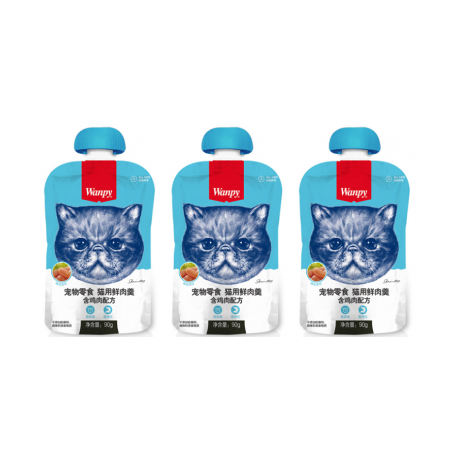 تشویقی گربه ونپی مدل مرغ وزن 270 گرم بسته 3 عددی