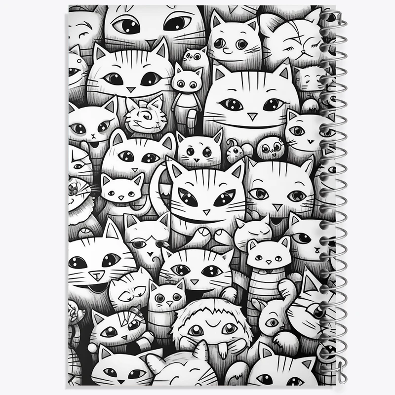 دفتر نقاشی 50 برگ خندالو طرح گربه (Cat) کد N475