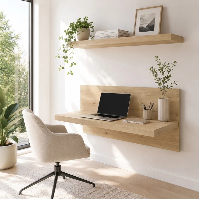 میز تحریر دیواری هیراد مدل T210-MDF