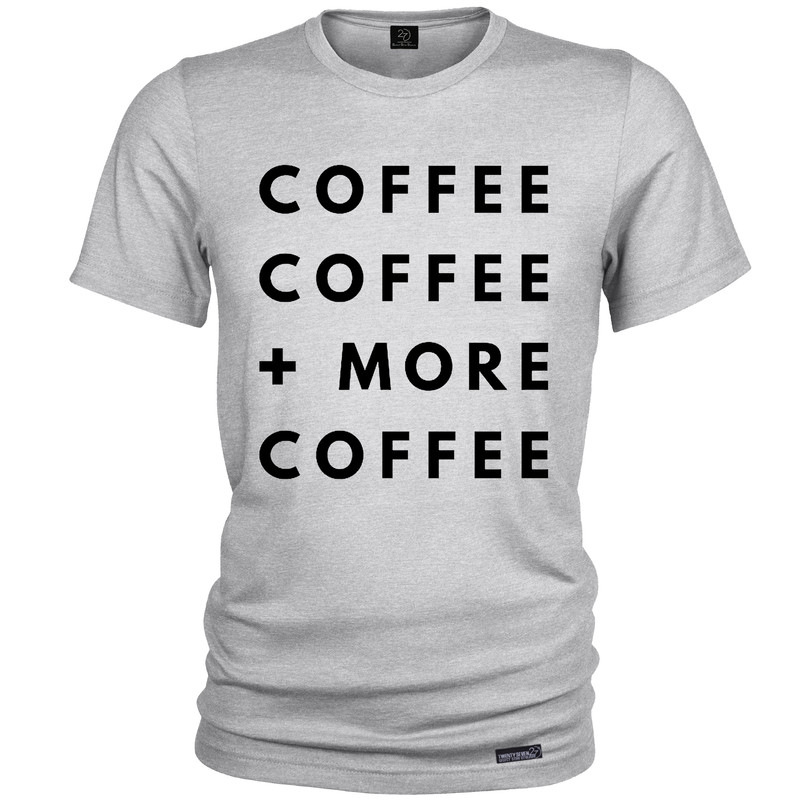 تی شرت آستین کوتاه مردانه 27 مدل More Coffee کد MH1319