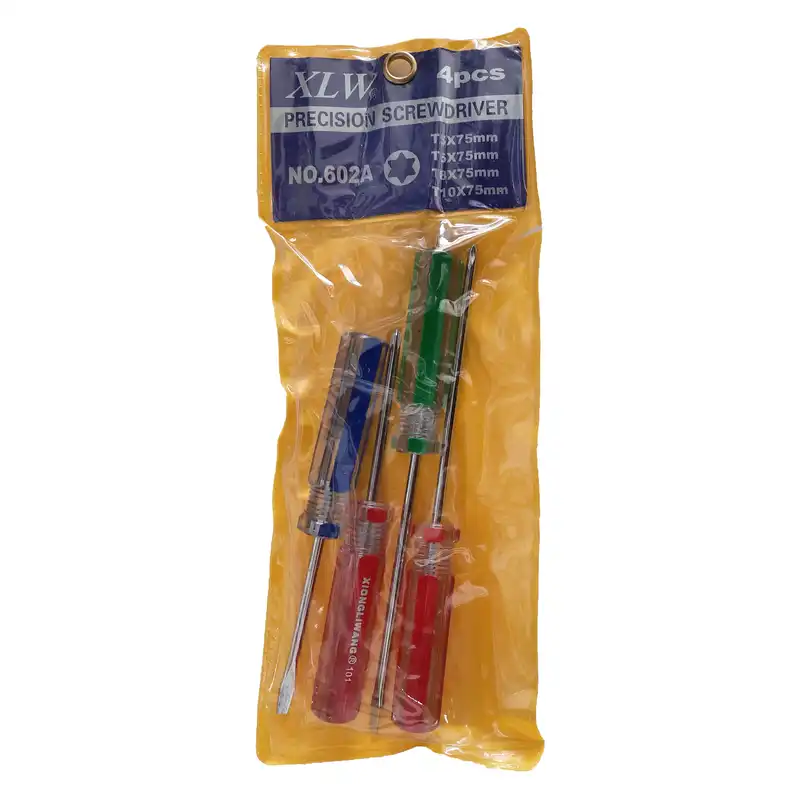 پیچ گوشتی چهارسو تخت مدل DI4XLW مجموعه 4 عددی