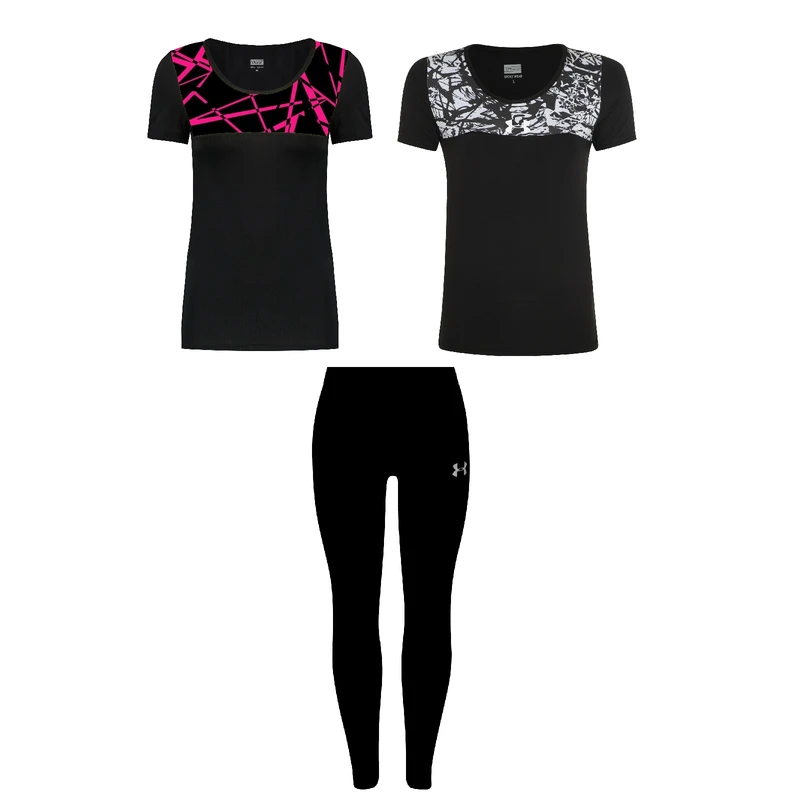 ست سه تکه لباس ورزشی زنانه مدل 710102-710102-4101 رنگ مشکی