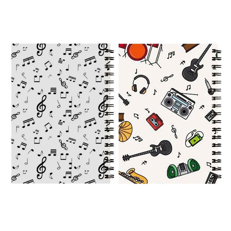 دفتر مشق 60 برگ طرح موسیقی کد 36 بسته 2 عددی