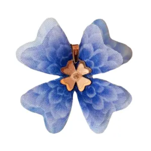 آویز گردنبند طلا 18 عیار زنانه مدل گل کد A2