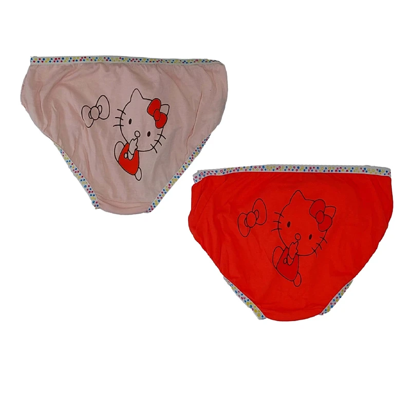 شورت دخترانه مدل گربه پاپیون نخی اورانوس کد 1675E مجموعه 2 عددی