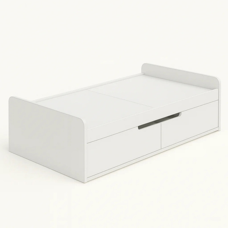 تخت خواب چوبی یک نفره مدل پاپ سایز 120×200 سانتی متر