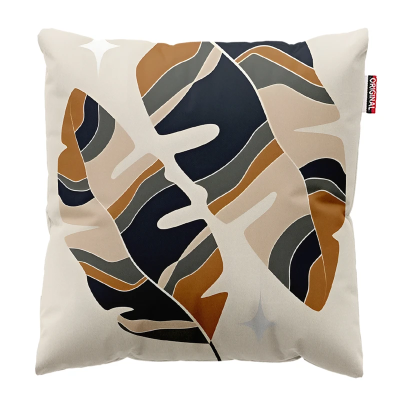 کوسن پاد آفرین مدل بوهو طرح برگ کد PK303120 سایز 30*30 سانتی متر