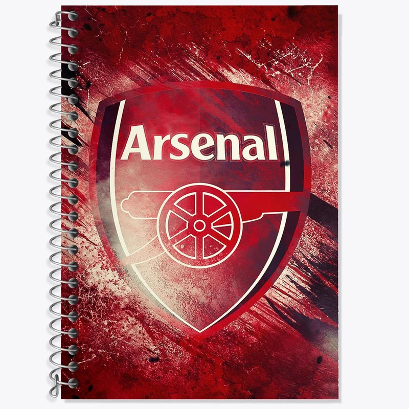 دفتر زبان 50 برگ خندالو مدل دو خط طرح باشگاه آرسنال کد 27199