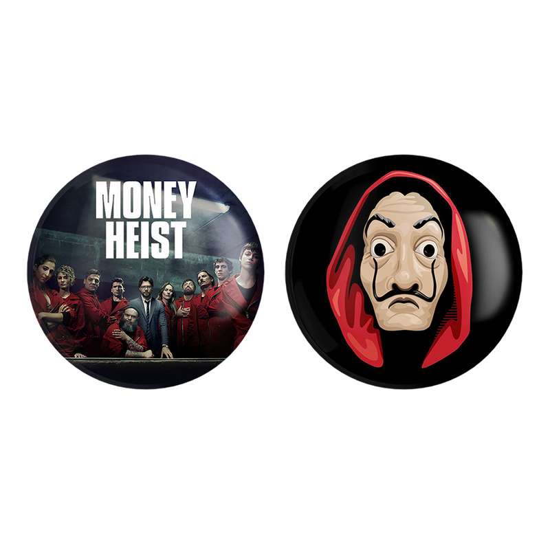 مگنت خندالو طرح سریال Money Heist کد 32363239 مجموعه 2 عددی