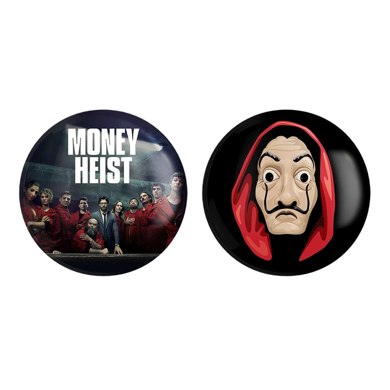 مگنت خندالو طرح سریال Money Heist کد 32363239 مجموعه 2 عددی