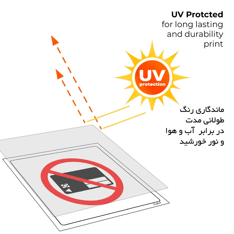 برچسب ایمنی مستر راد طرح همراه داشتن کارت الکترونیکی ممنوع مدل HSE-OSHA-468