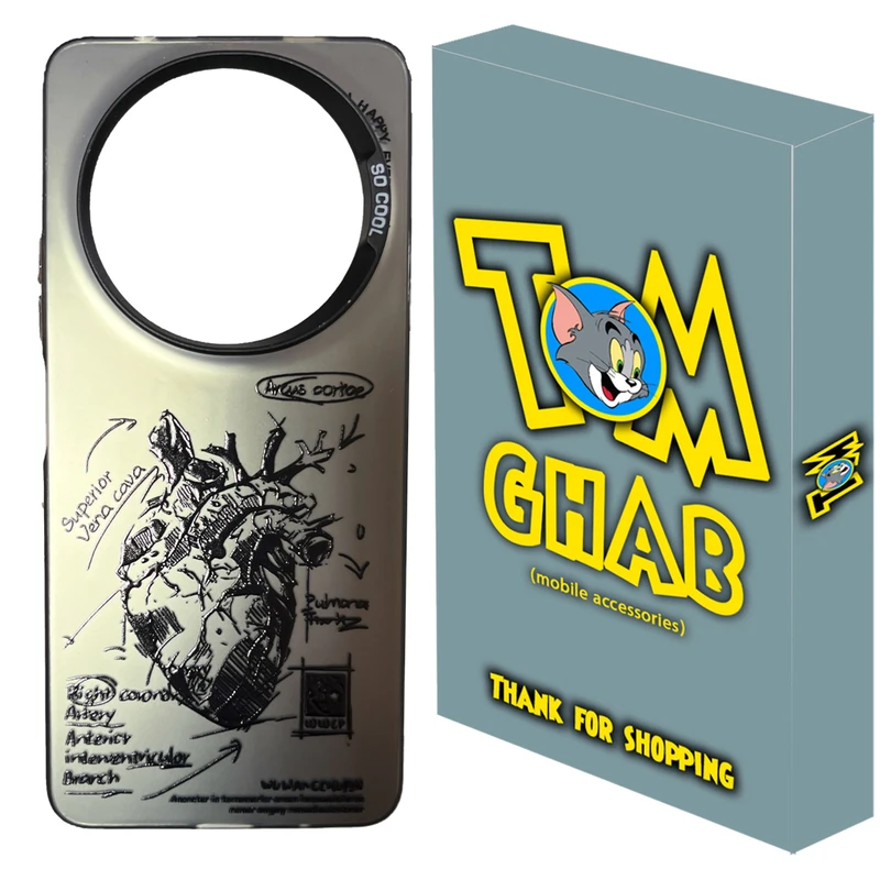 کاور تام قاب مدل قلب طرح تپنده HRT مناسب برای گوشی موبایل شیائومی Redmi 14C