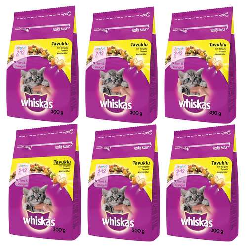 غذای خشک بچه گربه ویسکاس مدل Junior وزن 300 گرم بسته 6 عددی