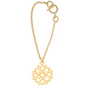 آویز ساعت طلا 18 عیار زنانه کرابو طرح گل مدل Kr9034