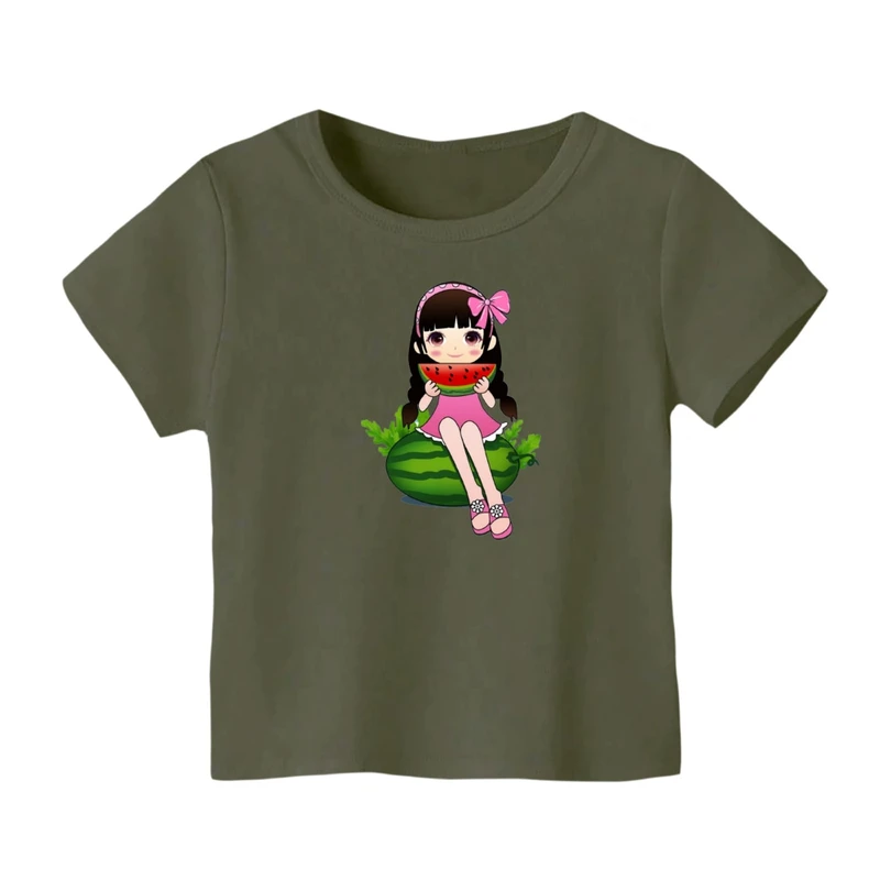 تی شرت آستین کوتاه بچگانه مدل دخترک یلدایی کد 28