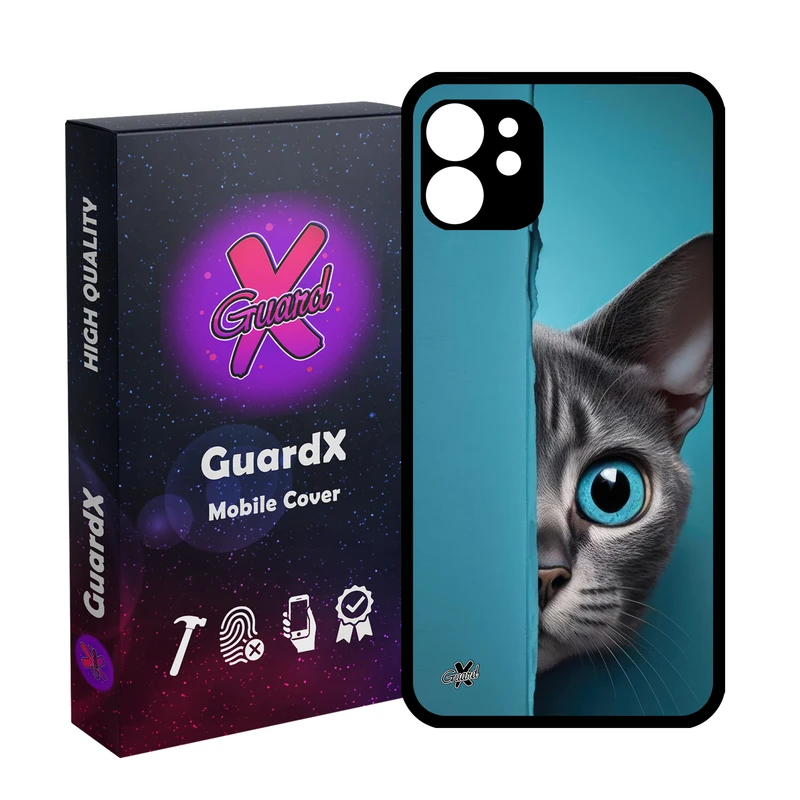 کاور گارد ایکس طرح گربه مدل Glass10673 مناسب برای گوشی موبایل اپل iPhone 11