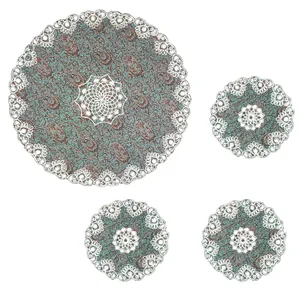 ست 4 تکه رومیزی ترمه مدل رضوی کد SB70-30