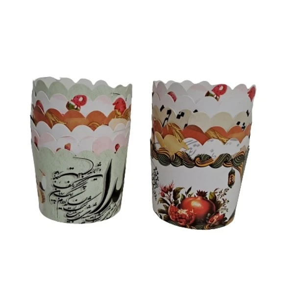 کپسول کاغذی کاپ کیک به گز مدل یلدا مجموعه 12 عددی