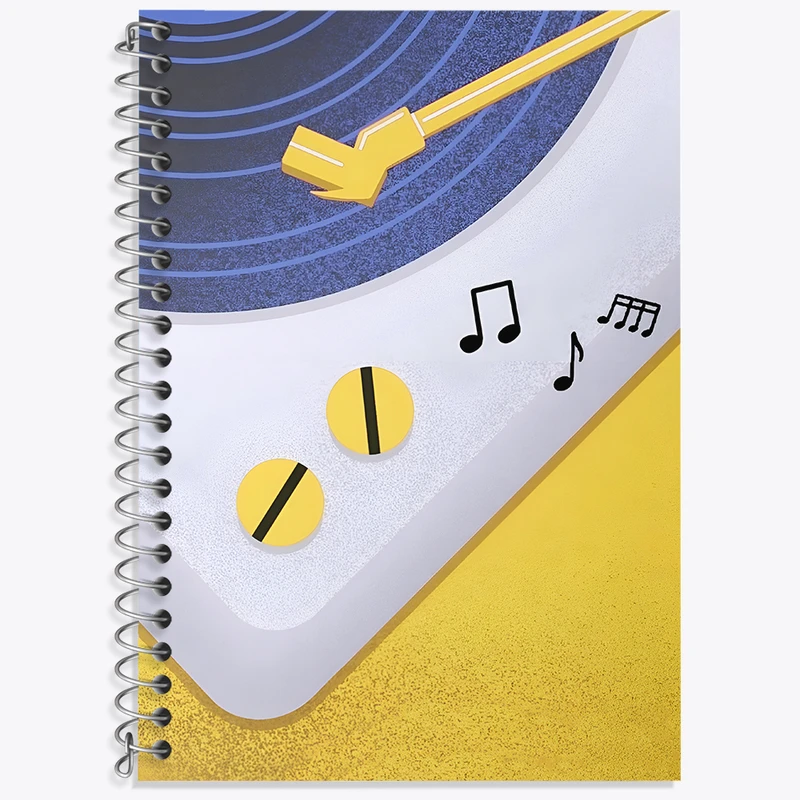 دفتر زبان 50 برگ خندالو مدل دو خط طرح موزیک کد N5473