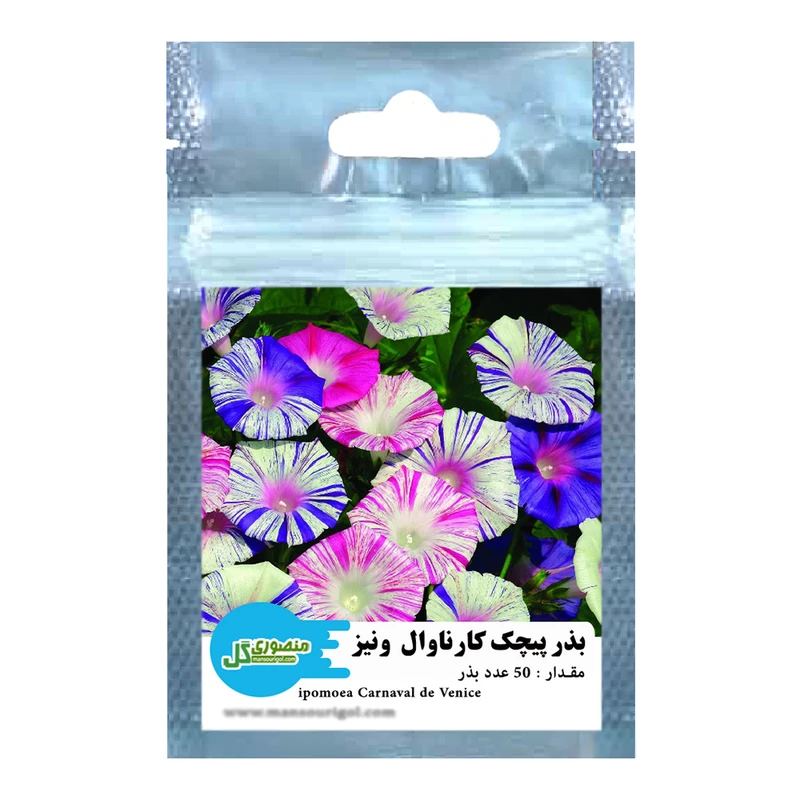 بذر پیچک نیلوفر کارناوال ونیز منصوری گل کد Mcv50 وزن 1.5 گرم