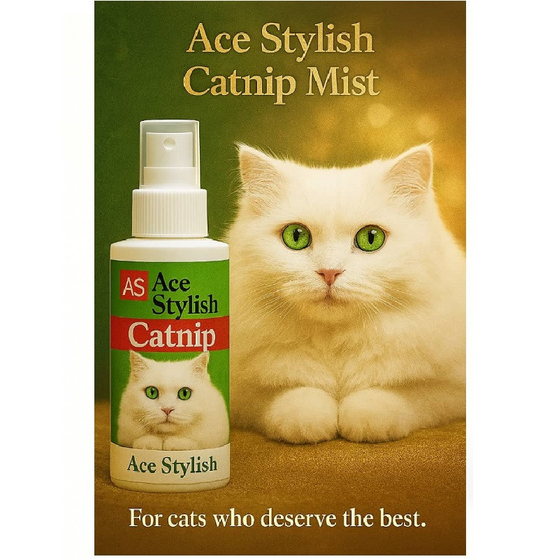 اسپری گربه آس استالیش مدل ACE STYLISH  CATNIP حجم 60 میلیی لیتر
