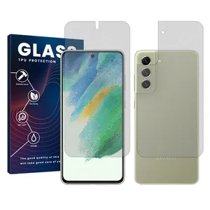 Glass Resistant model Matte screen protector suitable for Samsung Galaxy S21 FE 5G mobile phone along with the back protector