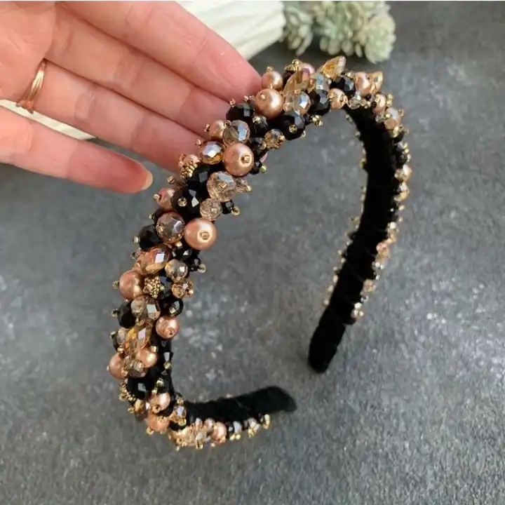 تل مو زنانه مدل ترکیب مروارید و کریستال