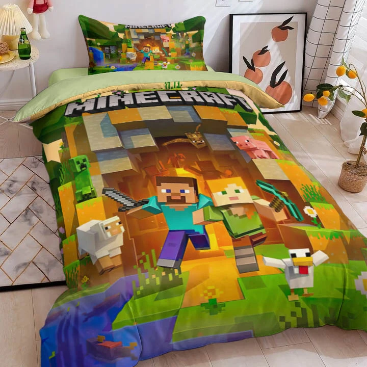 سرویس خواب یک نفره 4 تکه مدل ماینکرافت 