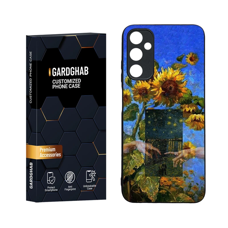 کاور گارد قاب مدل دورژله ای پشت گلس هنری مناسب برای گوشی موبایل سامسونگ Galaxy A05s