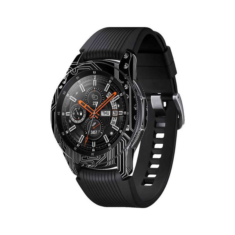 برچسب ماهوت طرح Black-Printed-Circuit-Board مناسب برای ساعت هوشمند سامسونگ Galaxy Watch 46mm
