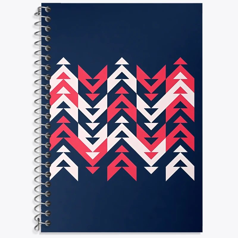 دفتر زبان 50 برگ خندالو مدل دو خط طرح پترن سنتی کد N4584