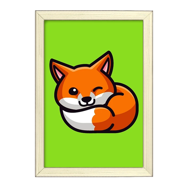 تابلو خندالو طرح حیوانات بامزه روباه کد 28183