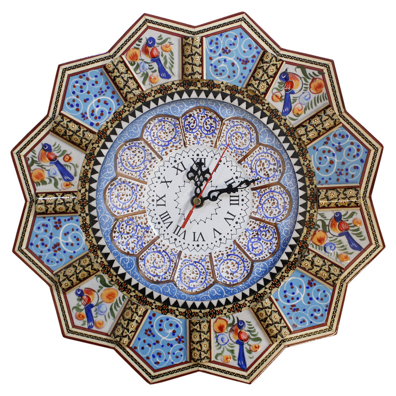 ساعت دیواری خاتم کاری مدل تارا کد 003