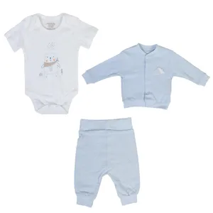 ست 3 تکه لباس نوزادی  سیسیم بیبی مدل cab304