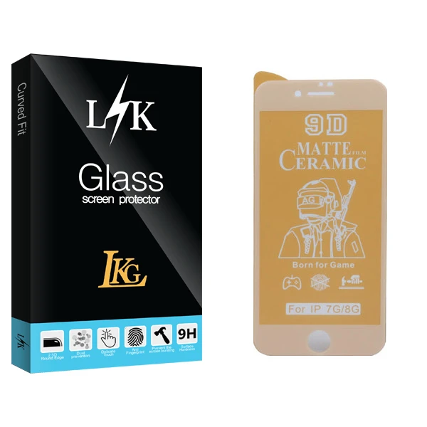 محافظ صفحه نمایش سرامیکی مات ال کا جی مدل LK Glass مناسب برای گوشی موبایل اپل iphone 7 / 8
