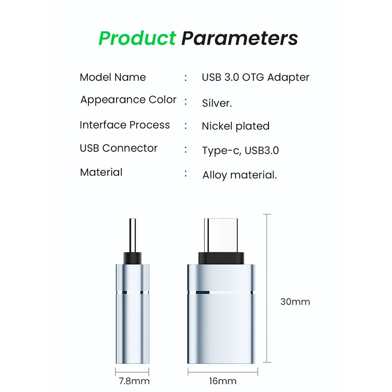 عکس شماره 8 : مبدل usb otg به usb-c مدل pm304